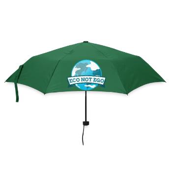 Öko statt Ego - Regenschirm (klein) - Flaschengrün - Vorne