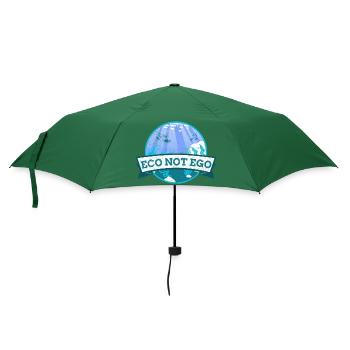 Umweltschutz, Öko statt Ego - Regenschirm (klein) - Flaschengrün - Vorne