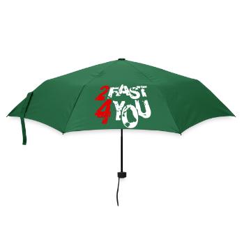 Zu Schnell für Dich Spruch 2 Too Fast 4 For You - Regenschirm (klein) - Flaschengrün - Vorne