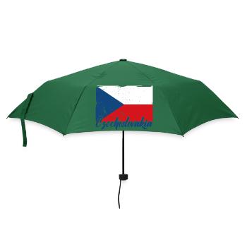 National Patriotisch Tschechien Slowakei Land - Regenschirm (klein) - Flaschengrün - Vorne