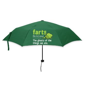 Furz Furzen Pupsen - Regenschirm (klein) - Flaschengrün - Vorne
