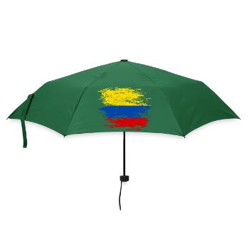 Kolumbien Flagge used - Regenschirm (klein) - Flaschengrün - Vorne