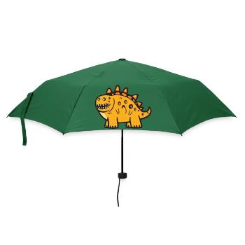 Dinosaurier stegosaurus Halloween Lustig - Regenschirm (klein) - Flaschengrün - Vorne