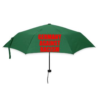 Germany against racism - Regenschirm (klein) - Flaschengrün - Vorne