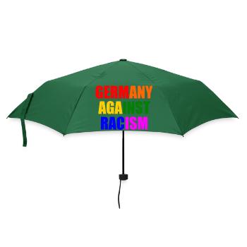 Germany against racism - Regenschirm (klein) - Flaschengrün - Vorne