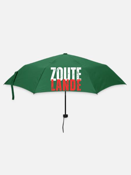 Zoutelande weiß roter Schriftzug - Regenschirm (klein) - Flaschengrün