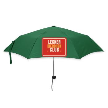 Lecker Bierchen Club Bier Team lustiger Spruch - Regenschirm (klein) - Flaschengrün - Vorne