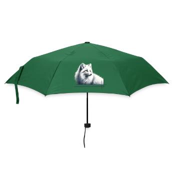 Fuchs im Winter Eleganz - Regenschirm (klein) - Flaschengrün - Vorne