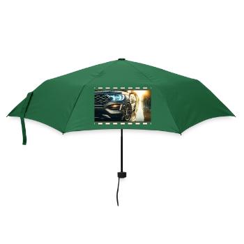 Eleganz im Detail – Modernes Auto in regnerischer Umgebung - Regenschirm (klein) - Flaschengrün - Vorne