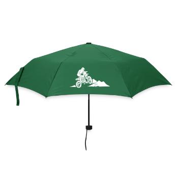 Motorrad Motorradfahrer - Regenschirm (klein) - Flaschengrün - Vorne