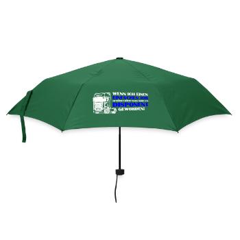 Trucker Brummi Fahrer Disponent Spruch Zugmaschine - Regenschirm (klein) - Flaschengrün - Vorne