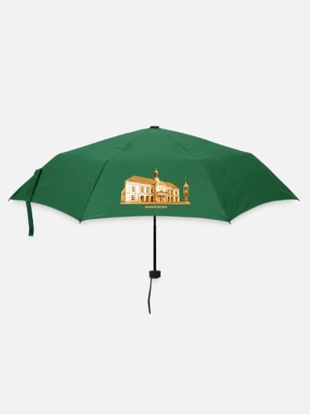Magdeburg Altes Rathaus Sachsen-Anhalt - Regenschirm (klein) - Flaschengrün