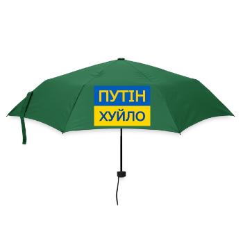 putin khuylo - Regenschirm (klein) - Flaschengrün - Vorne