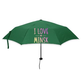 I Love Minsk - Regenschirm (klein) - Flaschengrün - Vorne