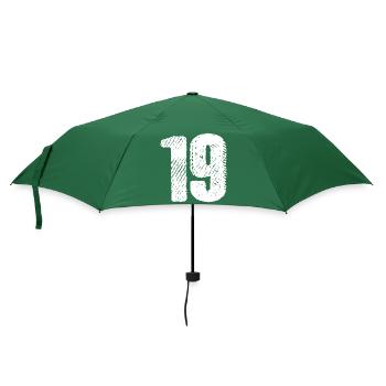 19 Zahl Trikot - Regenschirm (klein) - Flaschengrün - Vorne