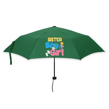 Pink or Blue Sister Loves You Best Sist Ever Big - Regenschirm (klein) - Flaschengrün - Vorne