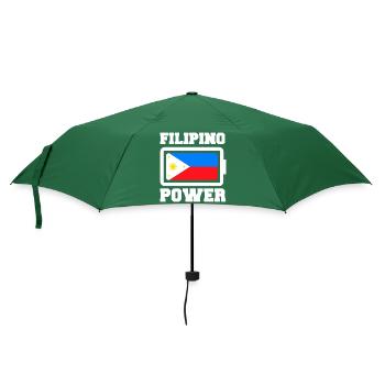 Filipino Strength Design für stolze Pinoys - Regenschirm (klein) - Flaschengrün - Vorne