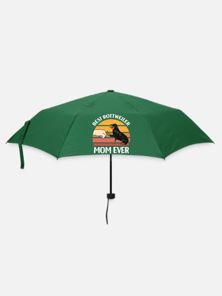 Rottweiler Hunderasse - Regenschirm (klein) - Flaschengrün