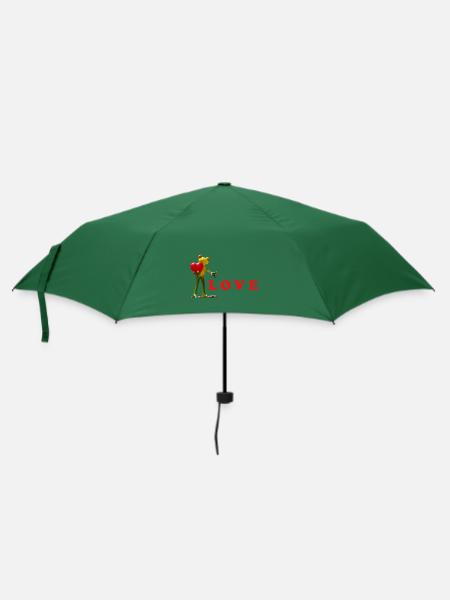 Liebe Samen mit bunten Samen - Regenschirm (klein) - Flaschengrün