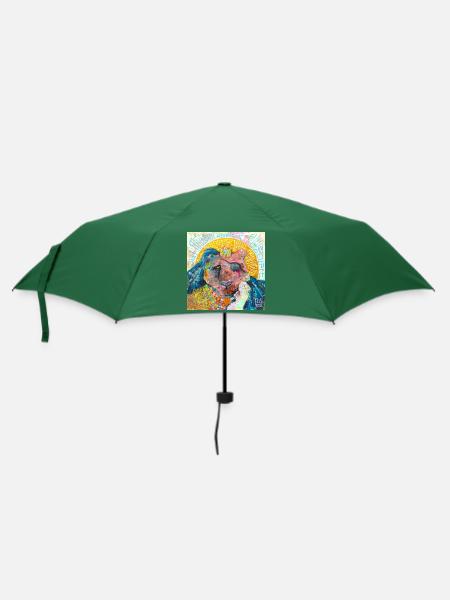 Pilgernder Löwe - Regenschirm (klein) - Flaschengrün