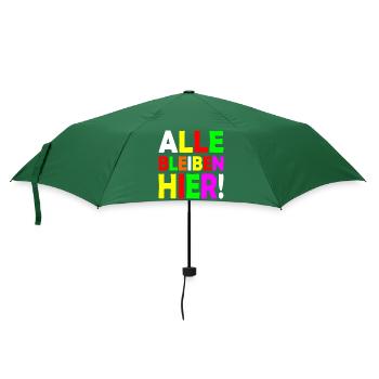 Alle bleiben hier - Regenschirm (klein) - Flaschengrün - Vorne