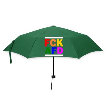 Fck afd - Regenschirm (klein) - Flaschengrün - Vorne