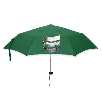Diamantene Straße in Deutschland - Regenschirm (klein) - Flaschengrün - Vorne