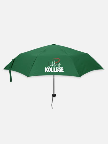 Lieblingskollege mit Herz - Regenschirm (klein) - Flaschengrün