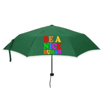 Be a nice human - Regenschirm (klein) - Flaschengrün - Vorne