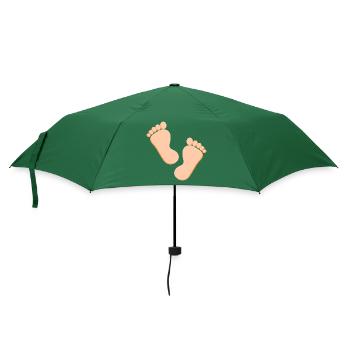 Fuß Füße Fußpflege Podologie - Regenschirm (klein) - Flaschengrün - Vorne