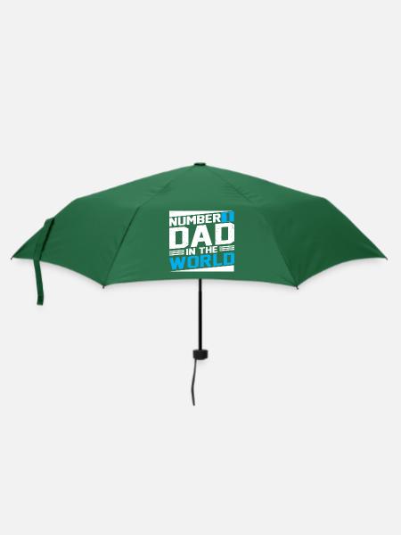 Nr. 1 Papa der Welt - Regenschirm (klein) - Flaschengrün