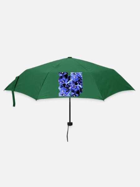 Hyazinthe blau - Regenschirm (klein) - Flaschengrün