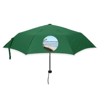 Fernblick auf das Meer - Regenschirm (klein) - Flaschengrün - Vorne