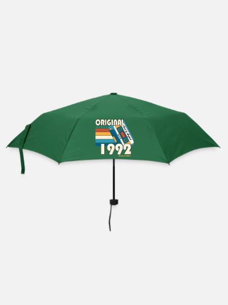 Jahrgang 1992 30. Geburtstag Geschenk August Fun - Regenschirm (klein) - Flaschengrün