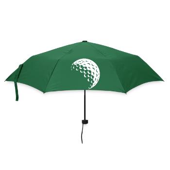 Golfball weiß - Regenschirm (klein) - Flaschengrün - Vorne