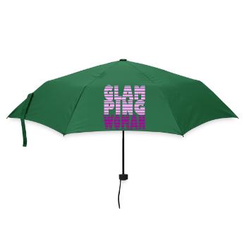 Glamping Woman - Regenschirm (klein) - Flaschengrün - Vorne