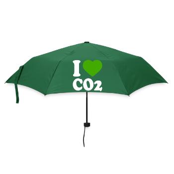 I love co2 - Regenschirm (klein) - Flaschengrün - Vorne