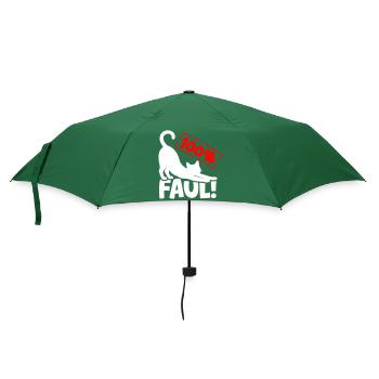 100 Prozent Faul Katze Weiß - Regenschirm (klein) - Flaschengrün - Vorne