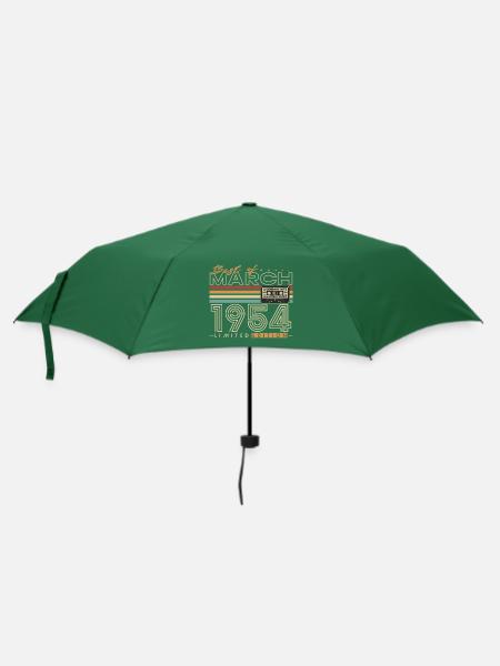 März 1954 Jahrgang Geburtstag Geschenk Retro - Regenschirm (klein) - Flaschengrün