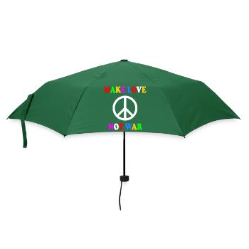 Make love not war - Regenschirm (klein) - Flaschengrün - Vorne