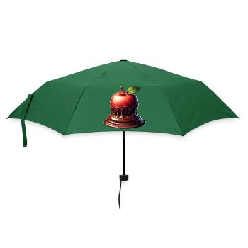 Schokoladen-Apfel-Fusion Schmelzendes Design - Regenschirm (klein) - Flaschengrün - Vorne