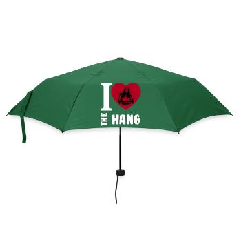 Ich liebe Hang Lover Heart Hang Music Fan - Regenschirm (klein) - Flaschengrün - Vorne