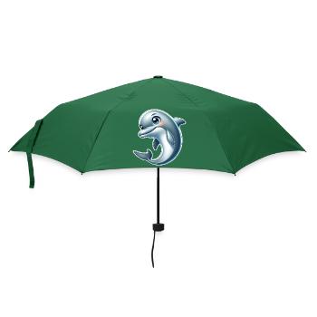 Delfin - Regenschirm (klein) - Flaschengrün - Vorne