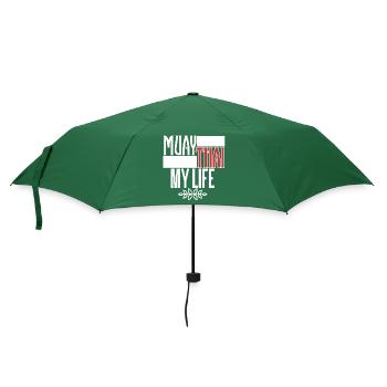 Muay Thai - Regenschirm (klein) - Flaschengrün - Vorne