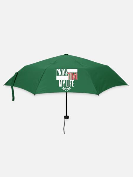 Muay Thai - Regenschirm (klein) - Flaschengrün