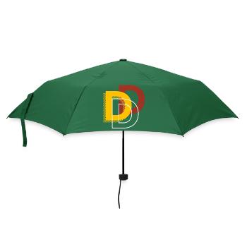 Buchstabe D Typo Geschenke - Regenschirm (klein) - Flaschengrün - Vorne