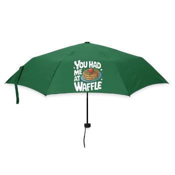 Waffeln Frühstück Süßigkeiten - Regenschirm (klein) - Flaschengrün - Vorne