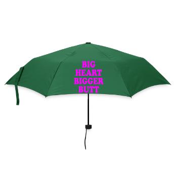 big heart bigger butt - Regenschirm (klein) - Flaschengrün - Vorne