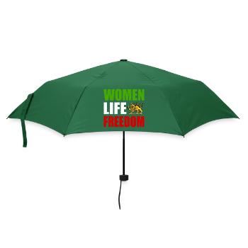 Women life freedom - Regenschirm (klein) - Flaschengrün - Vorne