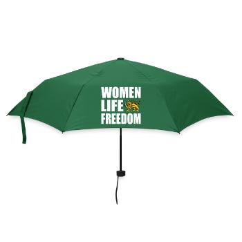 Women life freedom - Regenschirm (klein) - Flaschengrün - Vorne
